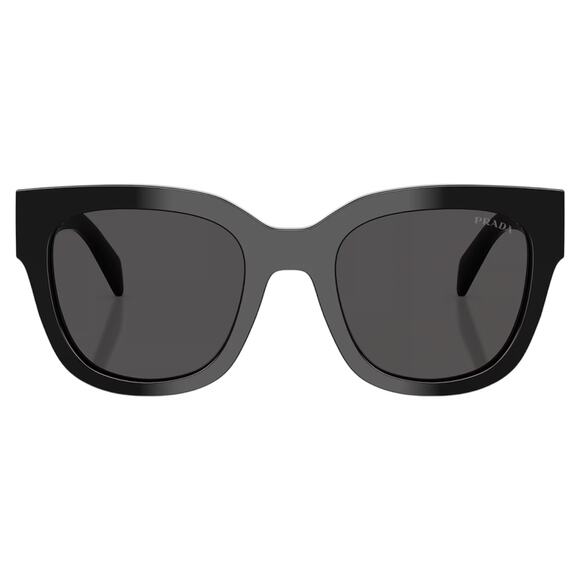 New PRADA Sunglasses PR C04S 16K08Z Black Square Acetate Grey Lens 52-22-145 - Picture 2 of 6